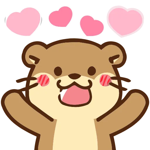 😃 Эмодзи «Love Otters» для Telegram