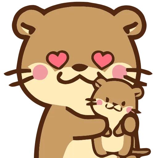 😍 Эмодзи «Love Otters» для Telegram