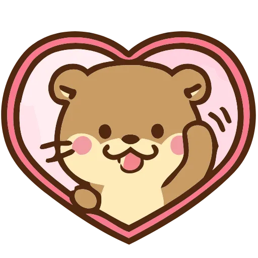 ❤️ Эмодзи «Love Otters» для Telegram