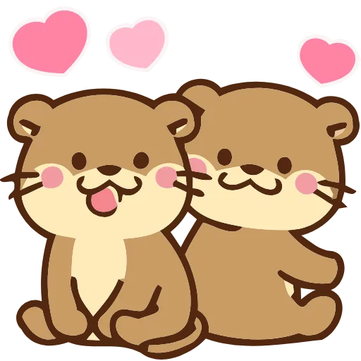 ❤️ Эмодзи «Love Otters» для Telegram