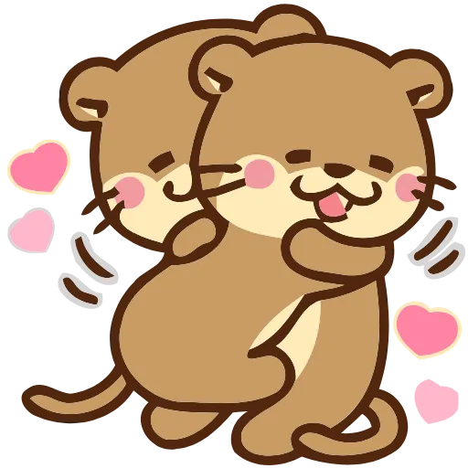 ❤️ Эмодзи «Love Otters» для Telegram