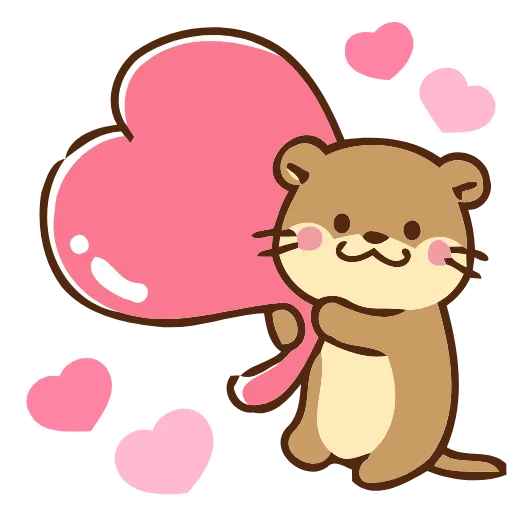❤️ Эмодзи «Love Otters» для Telegram