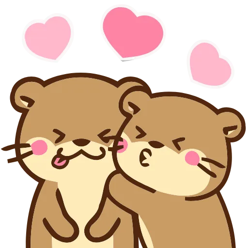 😘 Эмодзи «Love Otters» для Telegram