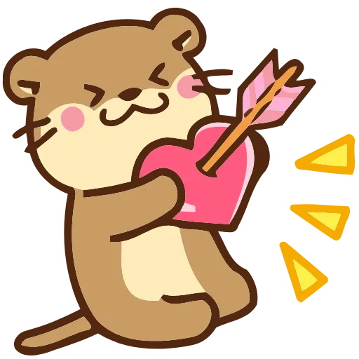💘 Эмодзи «Love Otters» для Telegram