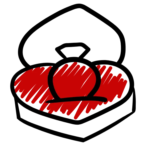 🤩 Эмодзи «Love doodle red» для Telegram