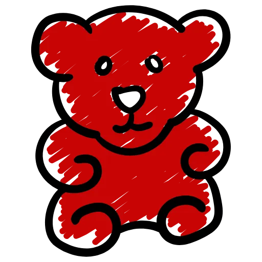 🤩 Эмодзи «Love doodle red» для Telegram