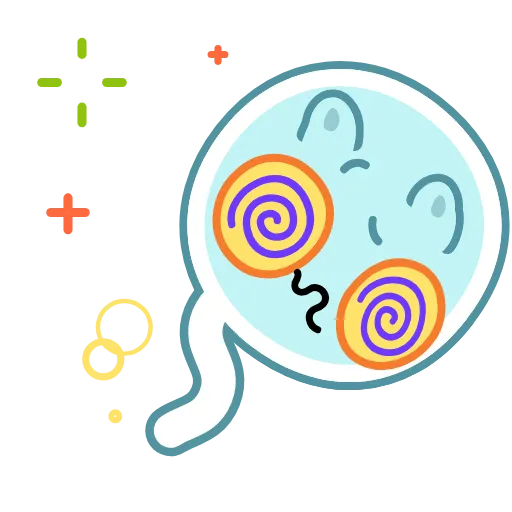 😵‍💫 Эмодзи «😁 Lovely Sperm» для Telegram