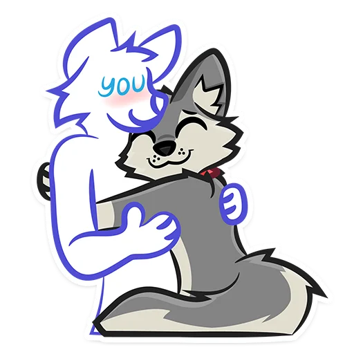 🤗 Стикер «Lucky Da Wolf» для Telegram