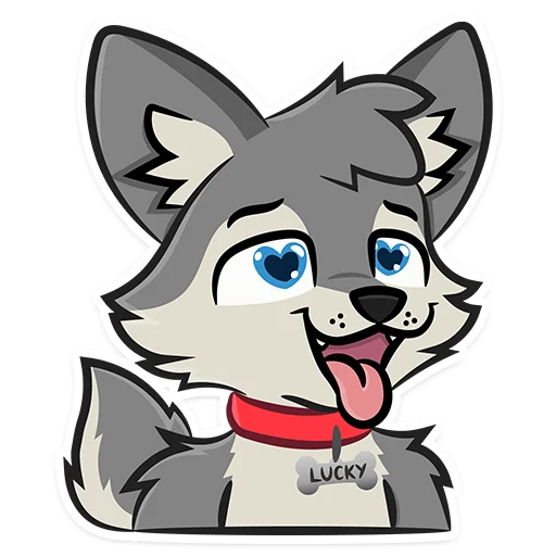 😍 Стикер «Lucky Da Wolf» для Telegram