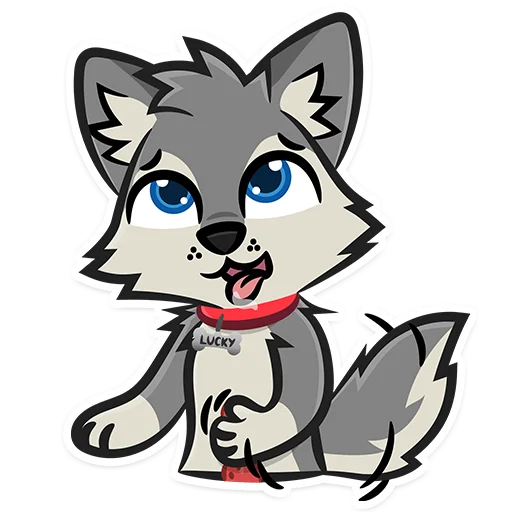 😈 Стикер «Lucky Da Wolf» для Telegram
