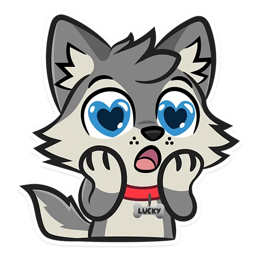 😍 Стикер «Lucky Da Wolf» для Telegram