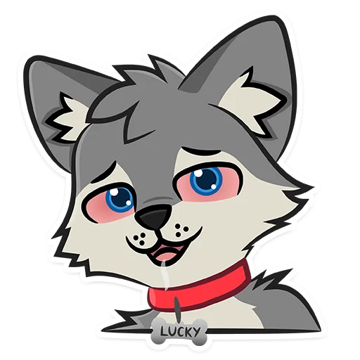 🥴 Стикер «Lucky Da Wolf» для Telegram