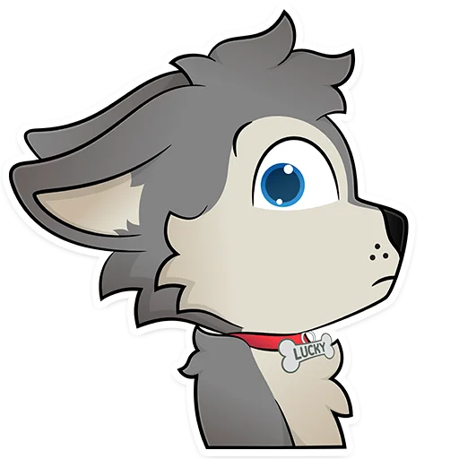 Стикерпак Lucky Da Wolf для Telegram