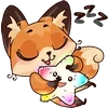 😴 Эмодзи «Лиса Луна» для Telegram