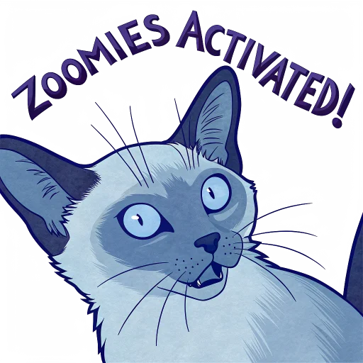 Стикерпак Luna the Oriental Cat для Telegram