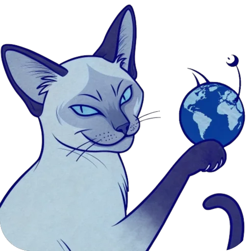 🌍 Стикер «Luna the Oriental Cat» для Telegram