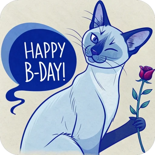 🫥 Стикер «Luna the Oriental Cat» для Telegram