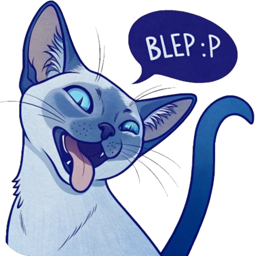 😜 Стикер «Luna the Oriental Cat» для Telegram