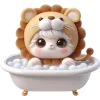 🛁 Эмодзи «Котята львята» для Telegram