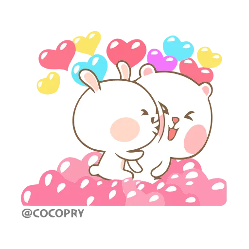 😘 Эмодзи «😘❤Marshmallow Couple» для Telegram