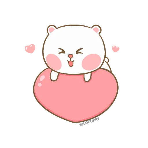❤️ Эмодзи «😘❤Marshmallow Couple» для Telegram
