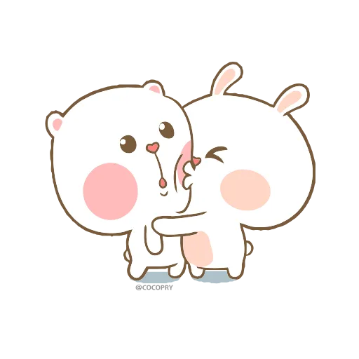 😘 Эмодзи «😘❤Marshmallow Couple» для Telegram