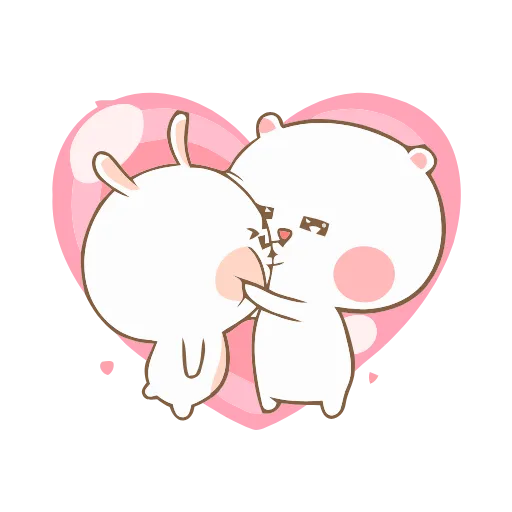 😘 Эмодзи «😘❤Marshmallow Couple» для Telegram