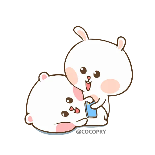 😘 Эмодзи «😘❤Marshmallow Couple» для Telegram