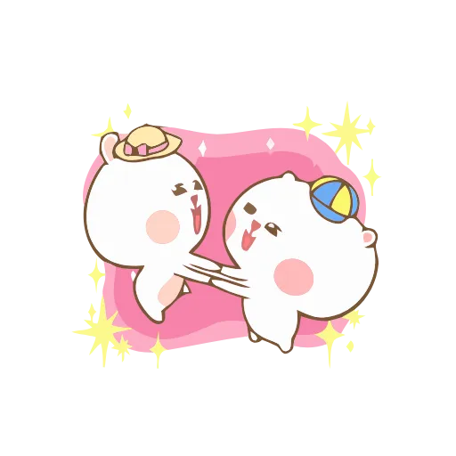 💃 Эмодзи «😘❤Marshmallow Couple» для Telegram