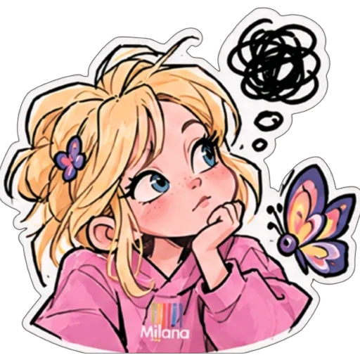 ❤ Стикер «МИЛАНА» для Telegram