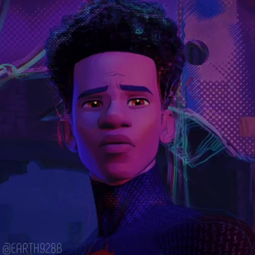😈 Стикер «MILES MORALES SPIDERMAN MARVEL» для Telegram