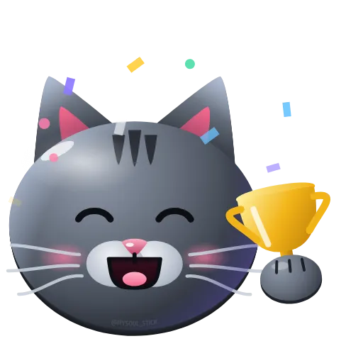 🏆 Эмодзи «Graphite Cat ‍⬛» для Telegram