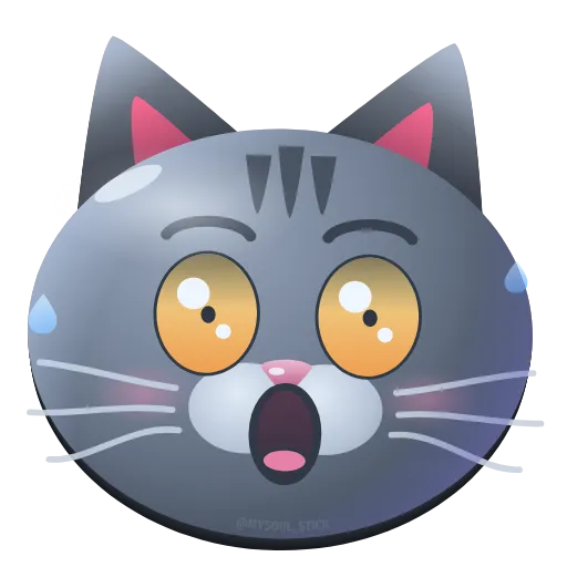 😱 Эмодзи «Graphite Cat ‍⬛» для Telegram