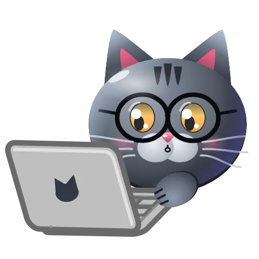 🤓 Эмодзи «Graphite Cat ‍⬛» для Telegram