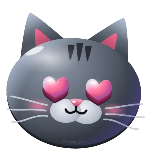 😍 Эмодзи «Graphite Cat ‍⬛» для Telegram