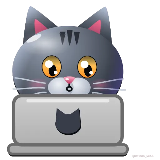💻 Эмодзи «Graphite Cat ‍⬛» для Telegram