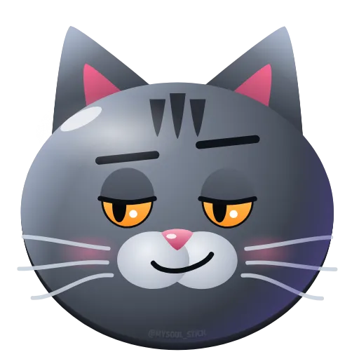 😏 Эмодзи «Graphite Cat ‍⬛» для Telegram