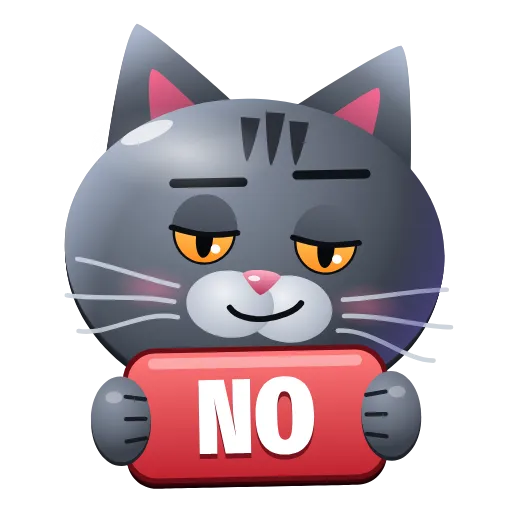 🙅 Эмодзи «Graphite Cat ‍⬛» для Telegram