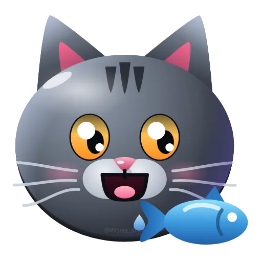 🐟 Эмодзи «Graphite Cat ‍⬛» для Telegram