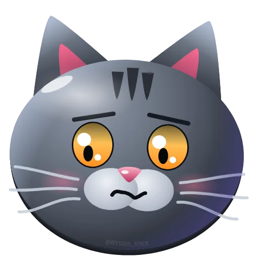 😳 Эмодзи «Graphite Cat ‍⬛» для Telegram