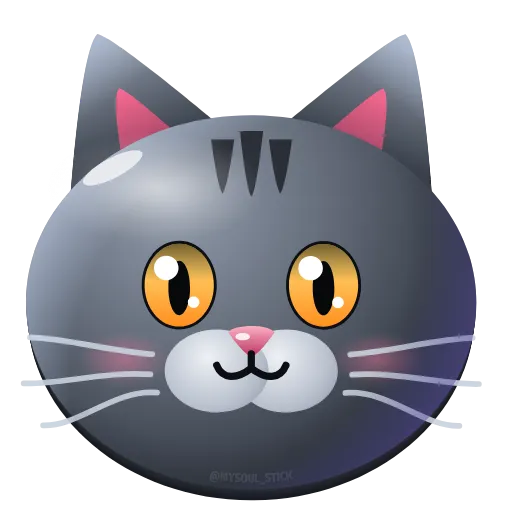 😉 Эмодзи «Graphite Cat ‍⬛» для Telegram