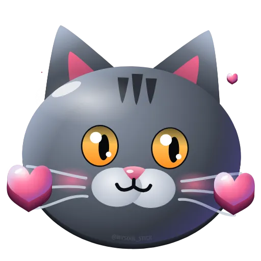 🥰 Эмодзи «Graphite Cat ‍⬛» для Telegram