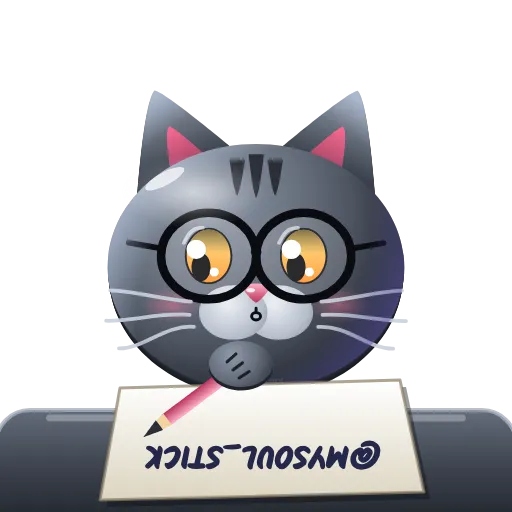 ✍️ Эмодзи «Graphite Cat ‍⬛» для Telegram