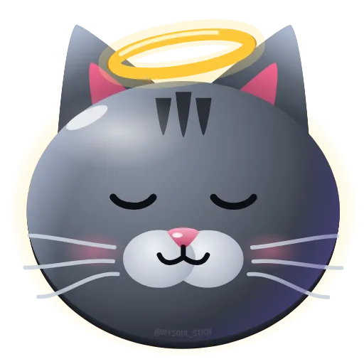 😇 Эмодзи «Graphite Cat ‍⬛» для Telegram