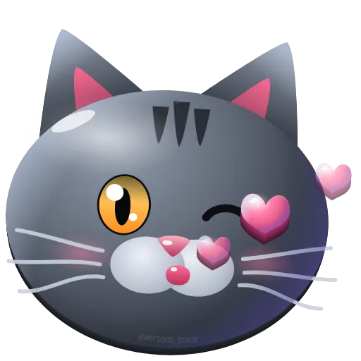 😘 Эмодзи «Graphite Cat ‍⬛» для Telegram