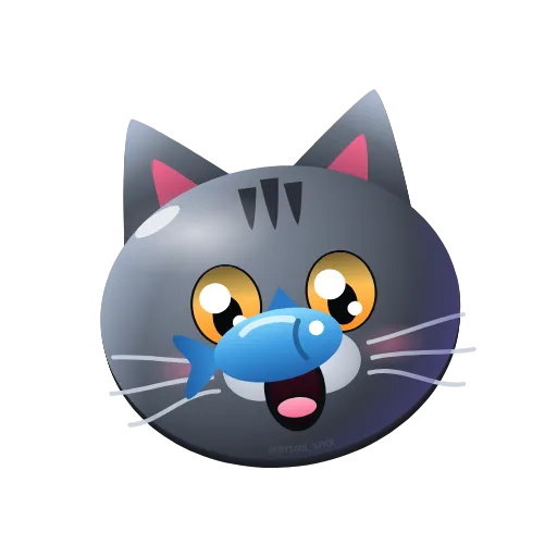 🍣 Эмодзи «Graphite Cat ‍⬛» для Telegram