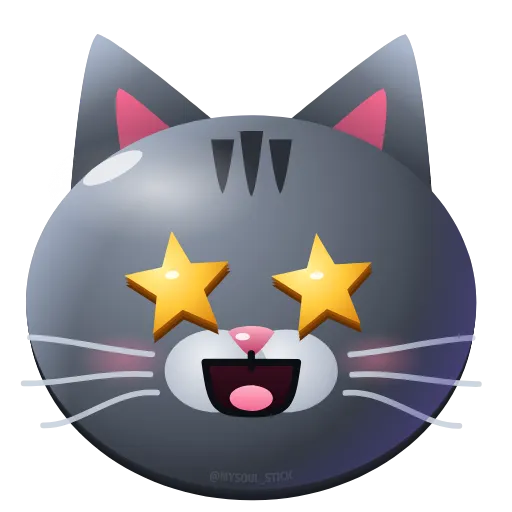 🤩 Эмодзи «Graphite Cat ‍⬛» для Telegram