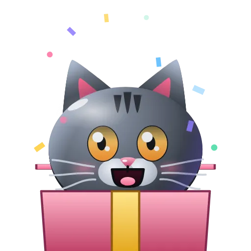 🎁 Эмодзи «Graphite Cat ‍⬛» для Telegram