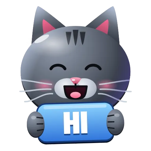 👋 Эмодзи «Graphite Cat ‍⬛» для Telegram