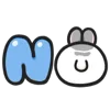 👎 Эмодзи «Machiko Rabbit» для Telegram